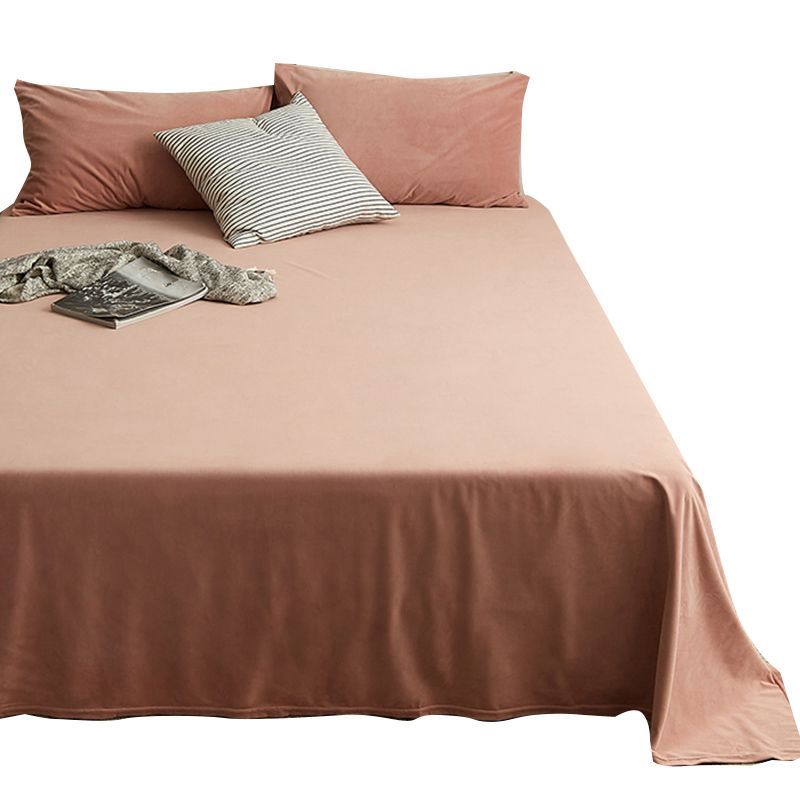 Breathable Bed Sheet Flannel Soft Whole Colored Bed Sheet Set