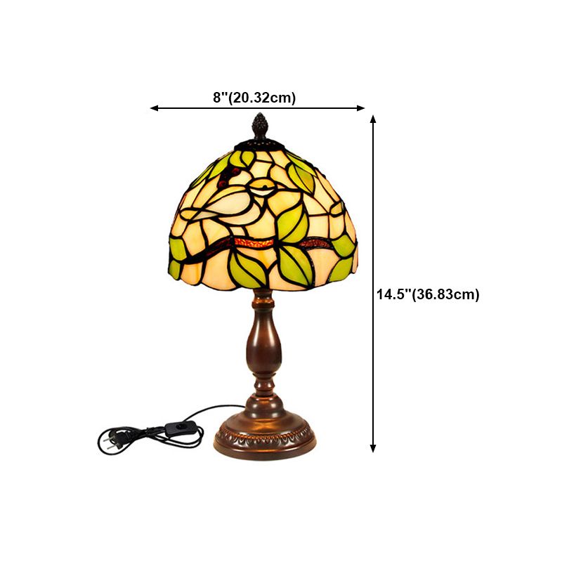 1 leichte geometrische Nachttischlampen Tiffany Style Glass Tischlampe