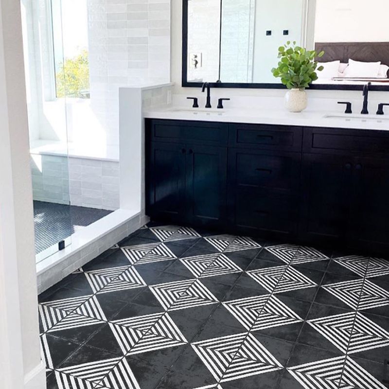 Modern Style Waterproof Floor Tile Stripe Pattern Straight Edge Square Floor Tile