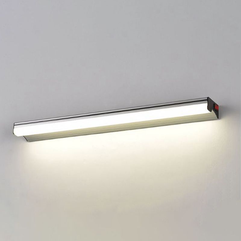 Aluminum Mirror Light Fixture Modern 1 Light Wall Sconce for Bathroom