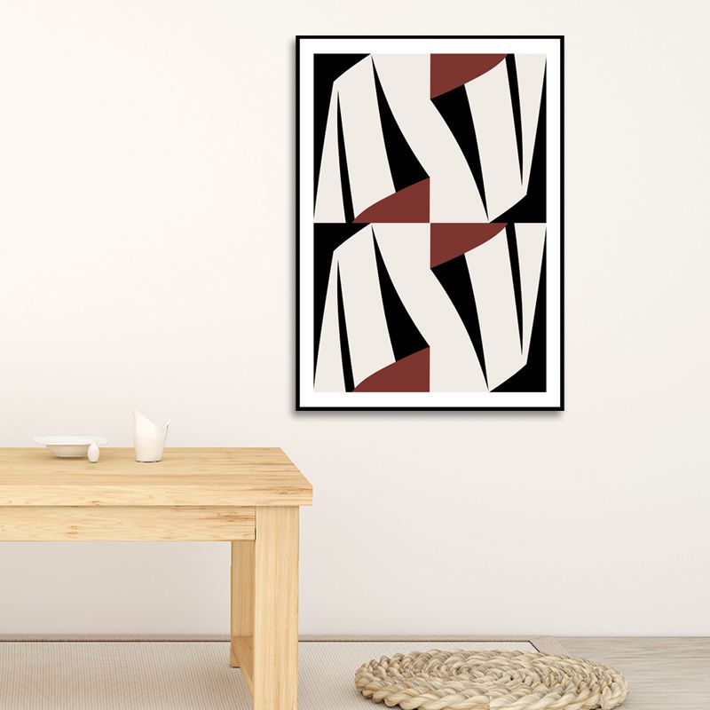 Scandinavian Abstract Wall Art Decor White Canvas Print for Living Room, Multiple Size