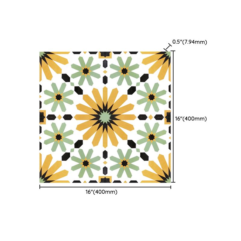 Patterned Rectangular Tile Modern Straight Edge Glazed Floor Tile