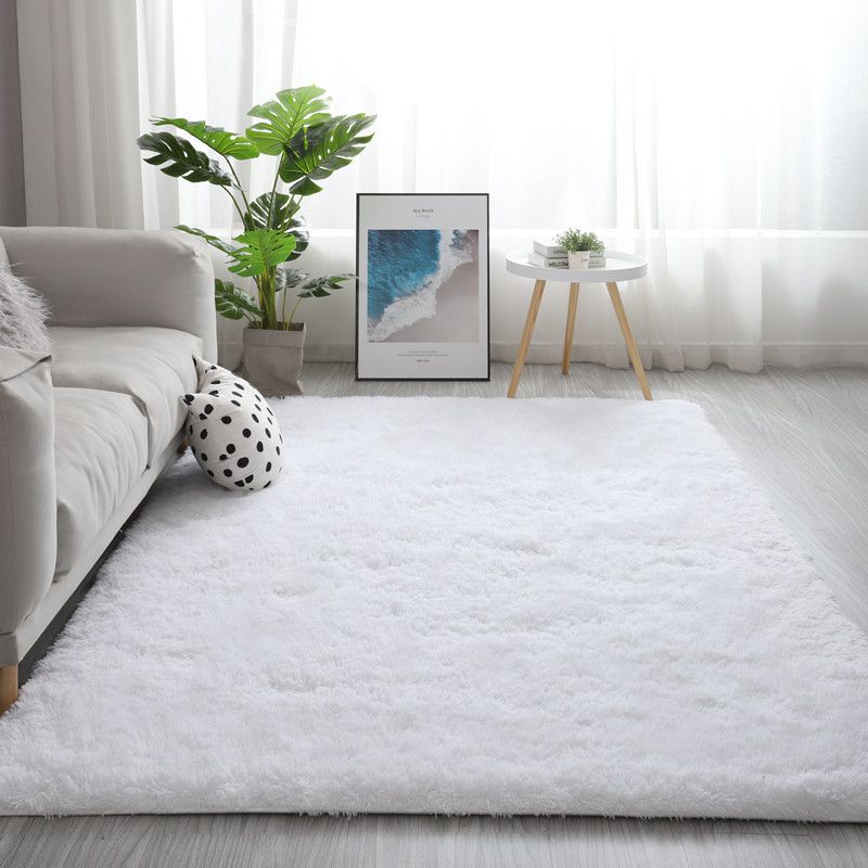 Multi-Colored Simplicity Rug Faux Fur Tie Dye Patterned Carpet Anti-Slip Backing Machine Washable Rug for Room