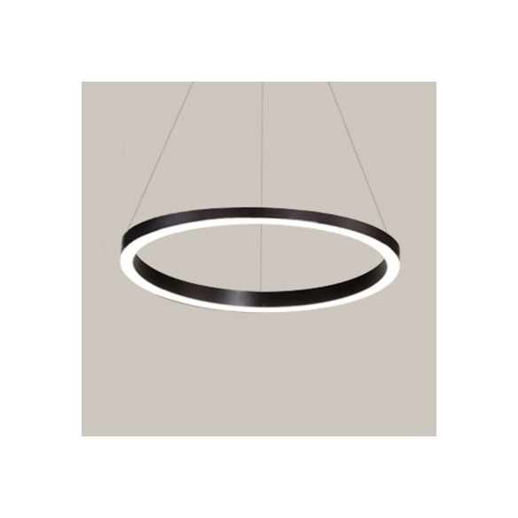 Chandelier Brun Hoop Chandelier Contemporain 1/2/3 Ring Acrylique LED Plafond Aymordage en lumière chaude / blanche