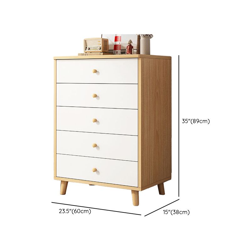 Scandinavian Kids Furniture Wood Kids Dresser Set with Drawers for Bathroom