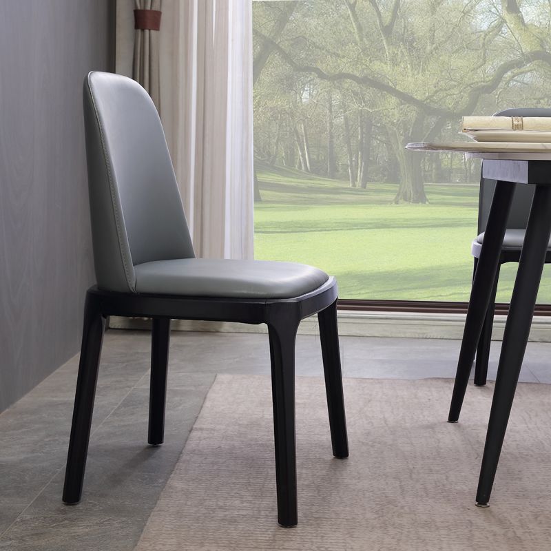 Contemporary Side Dining Chairs Faux Leather Kitchen Chairs for Home