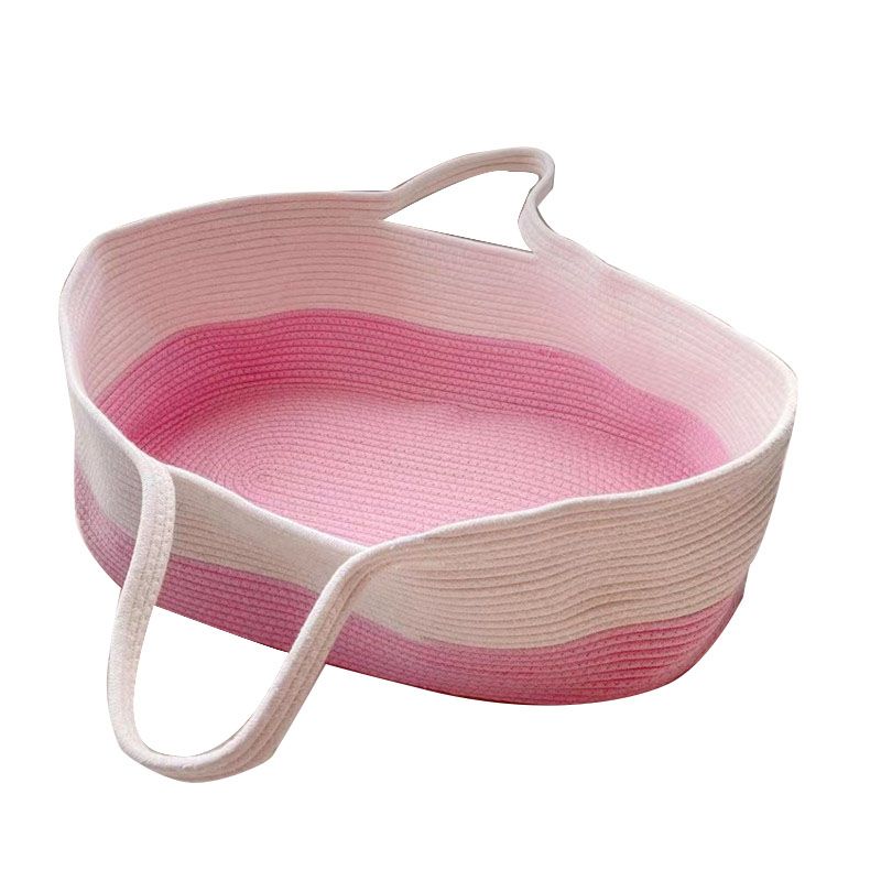 Upholstered Oval Moses Basket Folding Moses Basket for Newborn