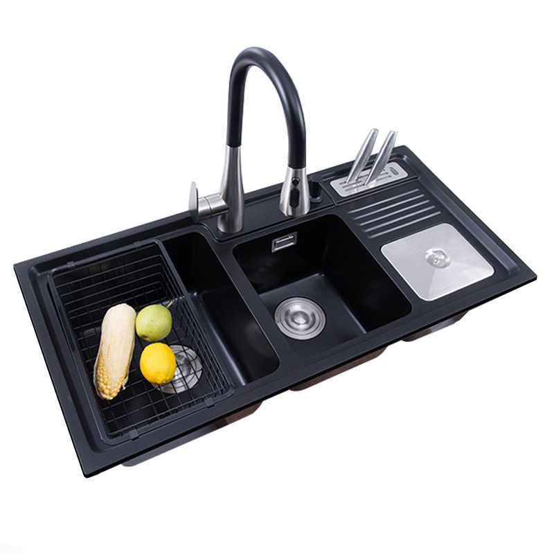 Kitchen Sink Stainless Steel Noise-cancelling Design Kitchen Sink(Not Including Faucet)