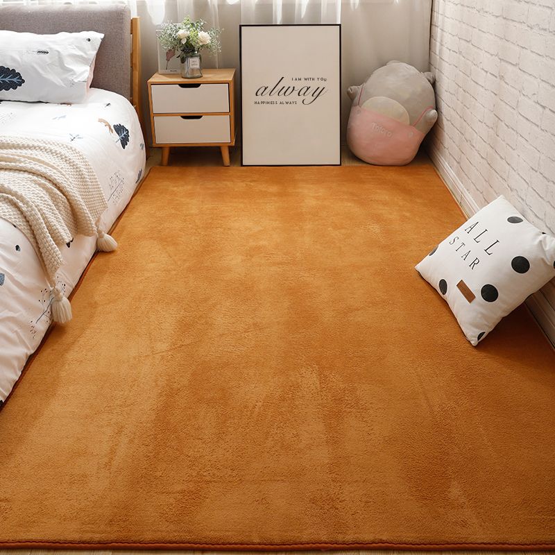 Elegante tappeto in poliestere di poliestere di colori a colori solidi tappeti tappeto resistente alla camera da letto per camera da letto