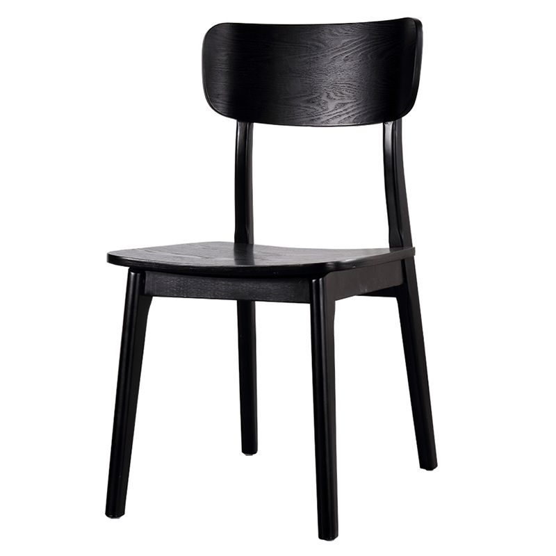 Industrial Armless Open Back Side Chairs for Home Wood Side Dining Chairs