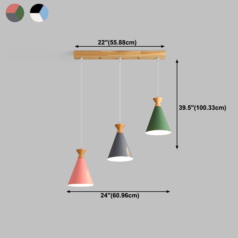 Geometric Shape Metal Hanging Light Nordic Macaron Hanging Light Fixtures