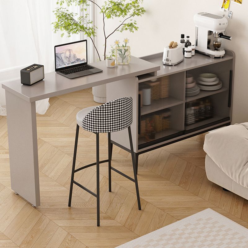 Modem & Contemporary Wood Rectangle Bar Stool Table for Living Room