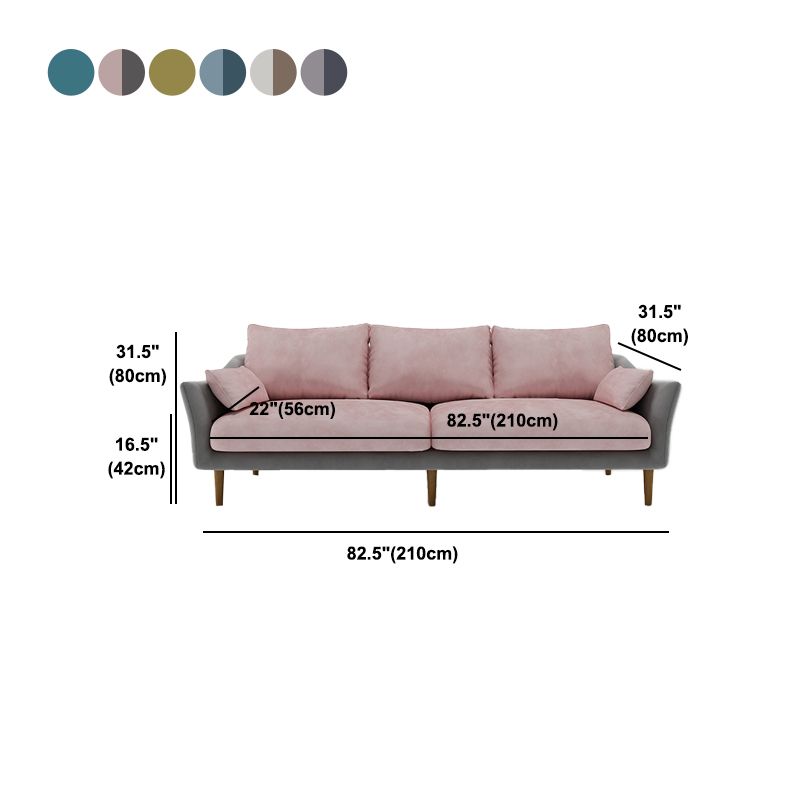 Contemporary Cushions Standard Sloped Arm Living Room 3-seater Sofa