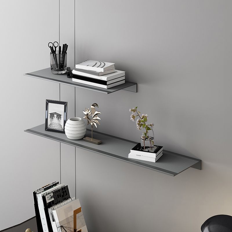 Modern Closed Back Bookcase Metal Wall Mounted Shelf for Home Office