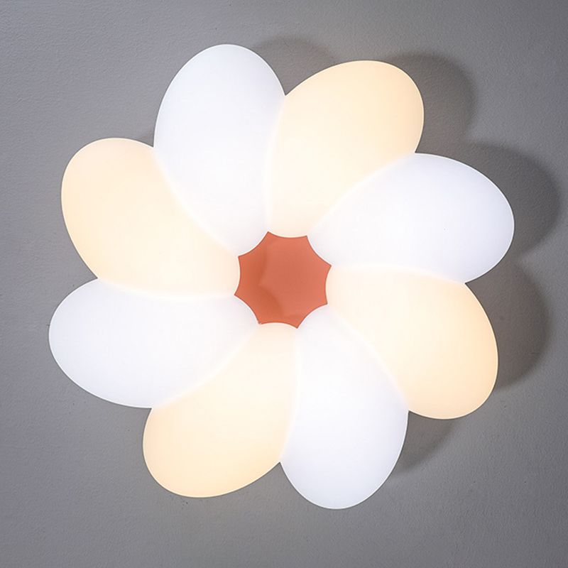 8-Lights Modern Style Flower Flush Mount Acrylic Ceiling Light for Bedroom