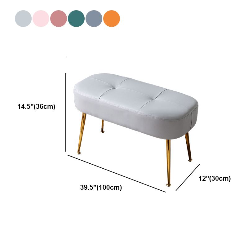 14.2"H Glam Bench Cushioned Tufted Entryway and Bedroom Bench