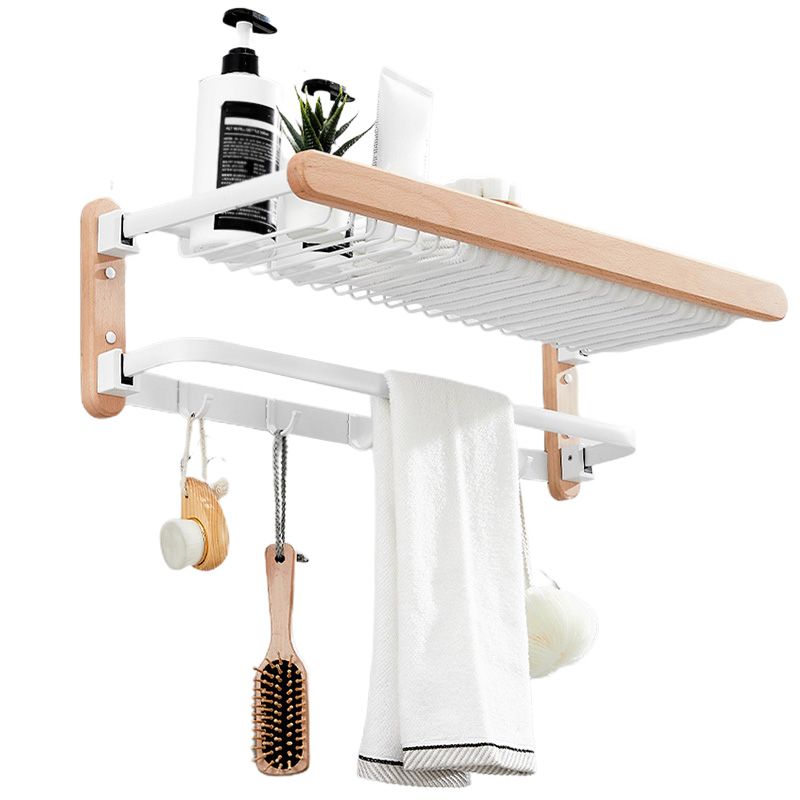 White 7-piece Bathroom Accessory Set Wood and Metal Bathroom Set