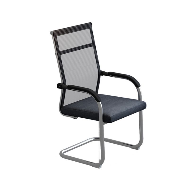 Modern Black and Cray Desk Chair with Mid Back Home Office Chair