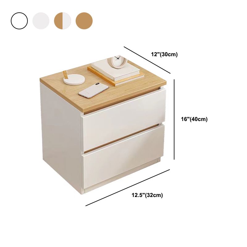 15.7"/23.6" Tall Nightstand Solid Color Wooden Night Stand with Drawers