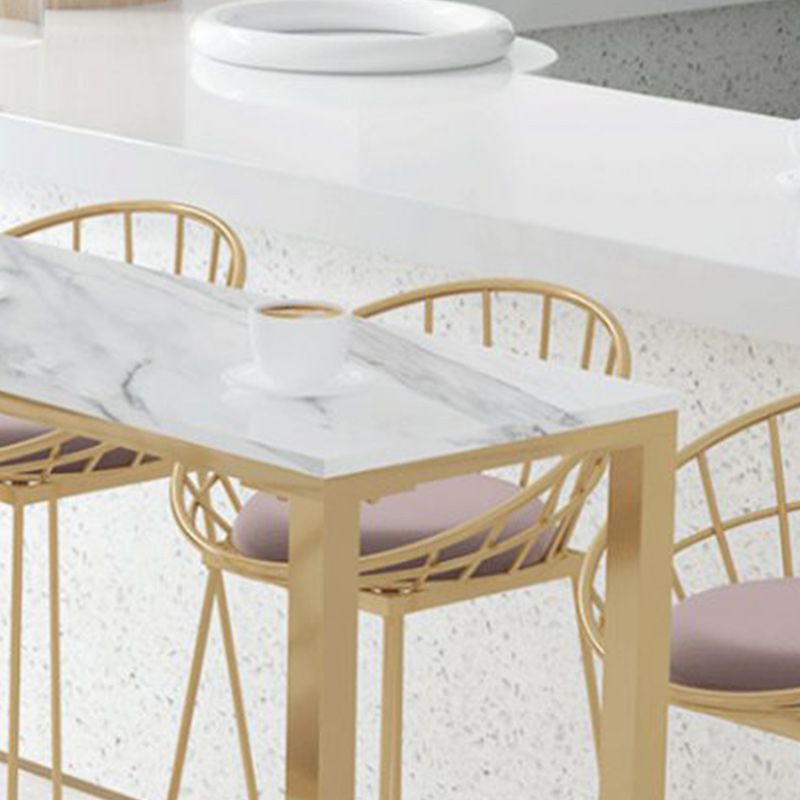 Marble Contemporary Patio Bar Table Shop White Footrest Bistro Cocktail Table