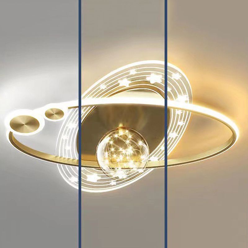 LED Polish Finish Ceiling Light Modern Flush Mount Lighting for Home