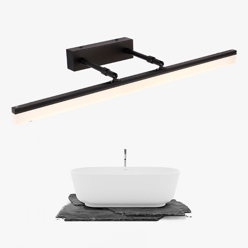 Single Black Finish Contemporary Vanity Light Linear LED Bath Bar Bathroom