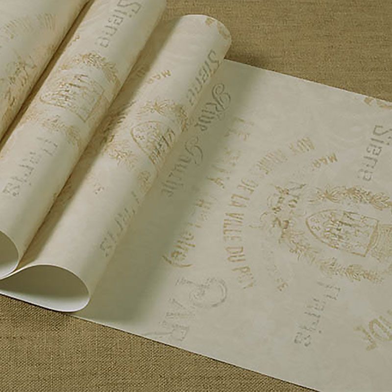 Letters Wallpaper Roll for Coffee Shop Decoration Totem Wall Art in Pastel Color, Stain-Resistant