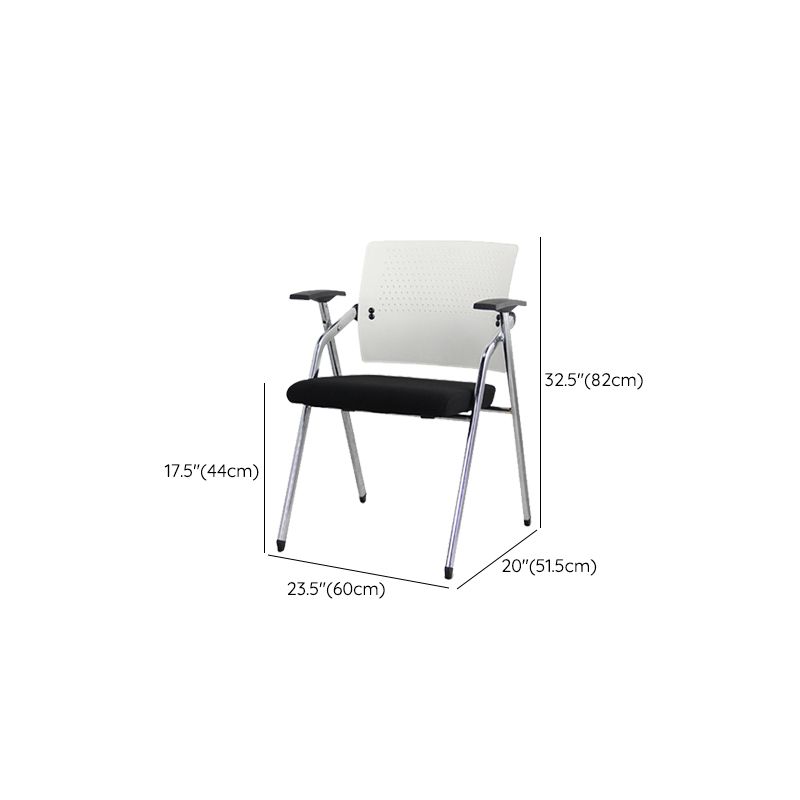 Contemporary Conference Chair Metal Frame Desk Chair with Arm