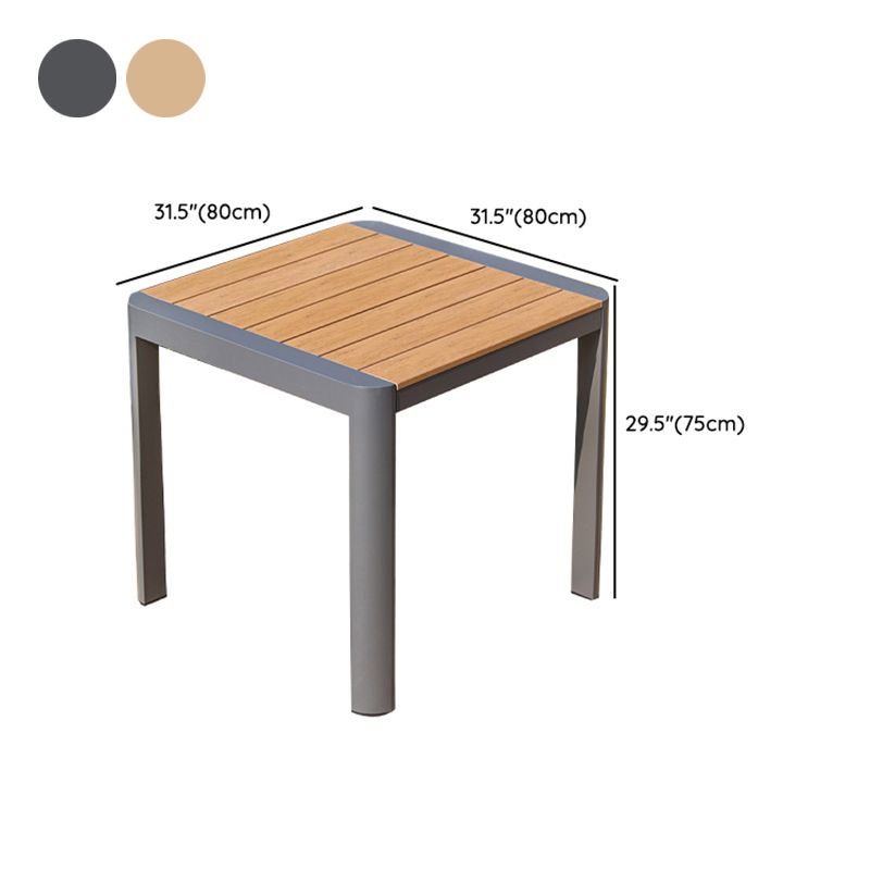 Modern Outdoor Aluminum Frame Dining Table Rectangle/Square Patio Table