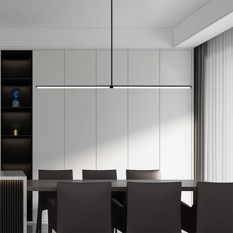 Moderne stijl lineaire hanglamp metaal 1-licht hangend hanglampje