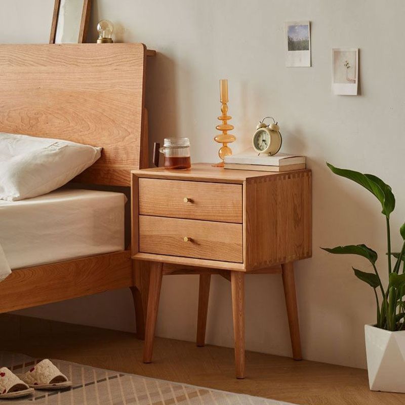 Contemporary Bedside Cabinet Solid Wood Night Table for Bedroom