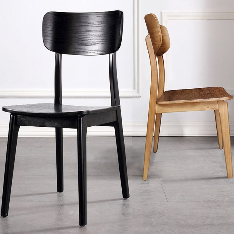 Industrial Armless Open Back Side Chairs for Home Wood Side Dining Chairs