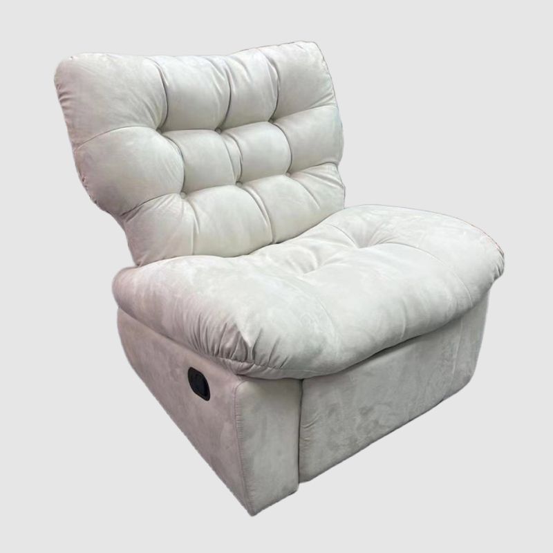 Microsuede Recliner Chair with Tufted Back and Independent Foot