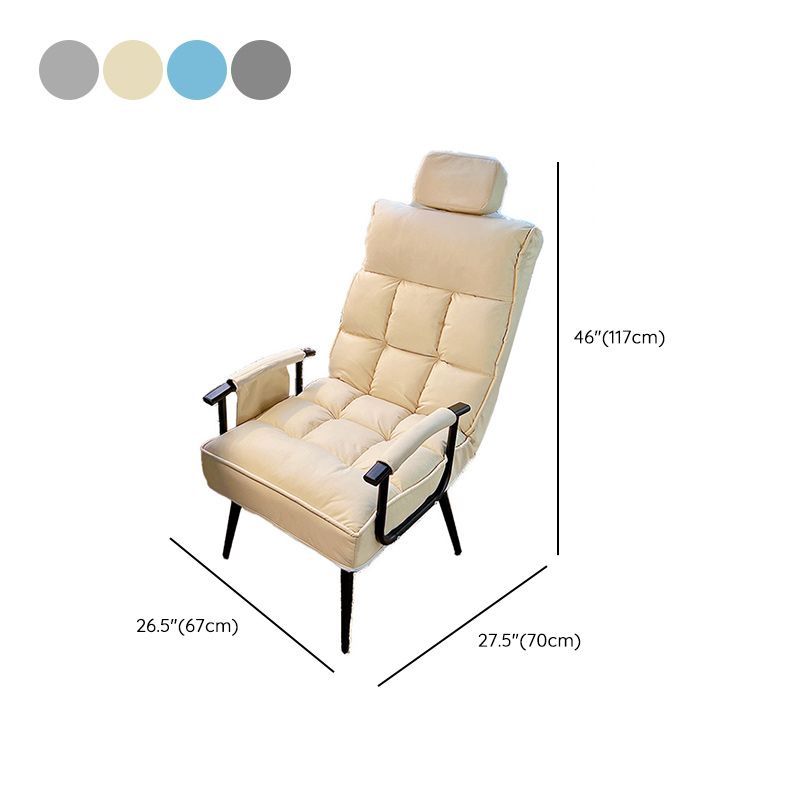 Contemporary Metal Single Standard Recliner Manual Standard with Toss Pillow