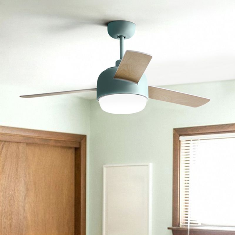 Fan Shape Metal Ceiling Fan Modern Style 1-Light Ceiling Fans Fixtures