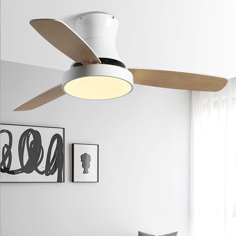 Unique Shape Metal Ceiling Fan Light Kids Style 1-Light Ceiling Fan Lamp for Dining Room