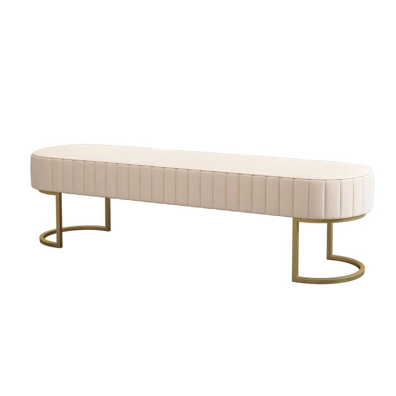 Modern Solid Color Seating Bench Upholstered Entryway and Bedroom Bench with Cushioned