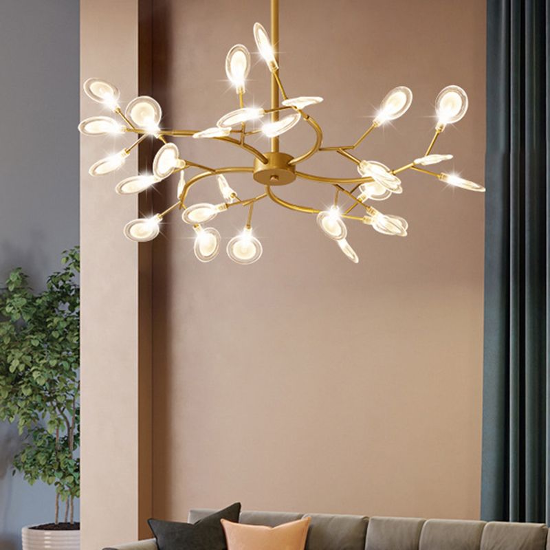 Métal Swirling Branch Chandelier Pendant Light Simplist LED Hanging Light for Dining Room