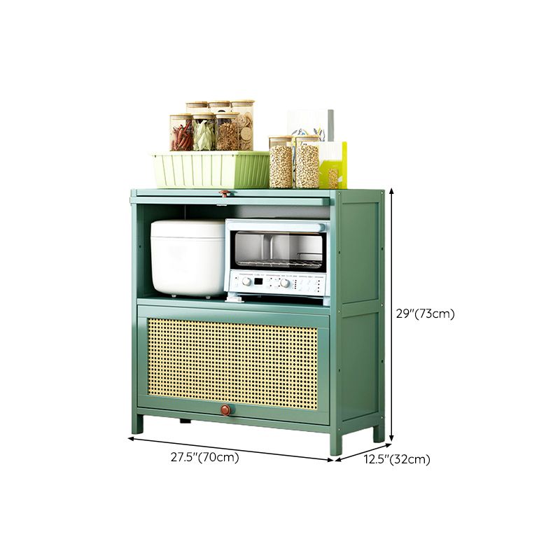 Green Bamboo Kitchen Server Glam Dining Server for Living Room