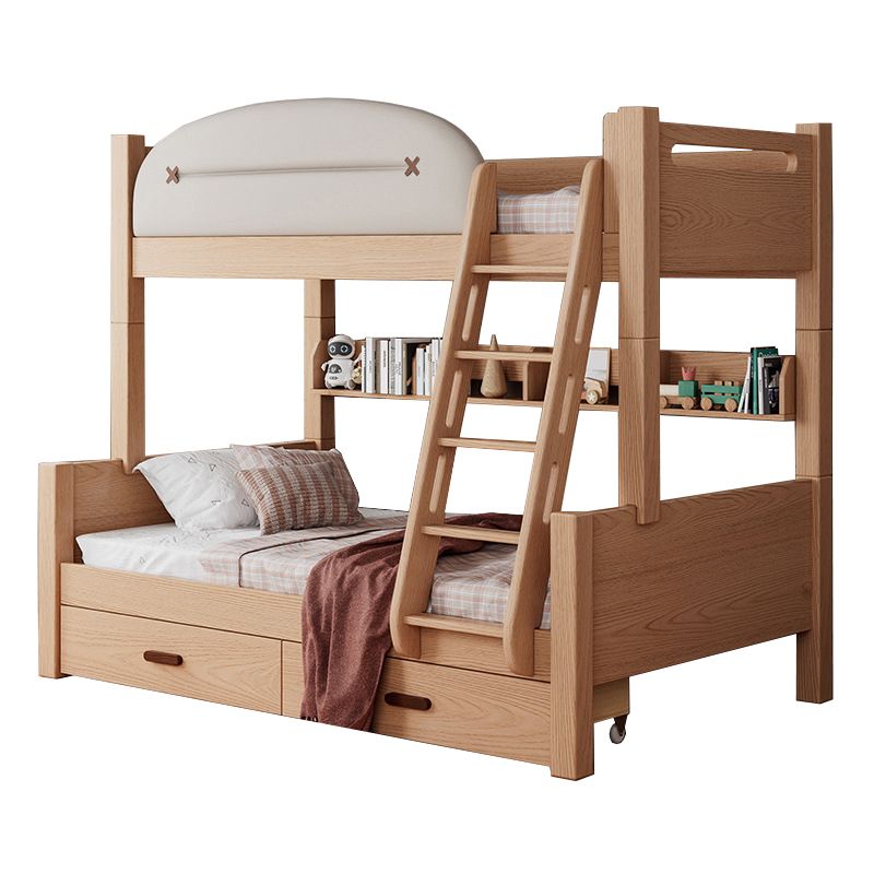 Contemporary Solid Wood Standard Bed Panel Headboard Kids Bed