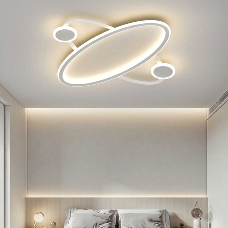 White Ceiling Light Contemporary LED Flush Mount Lighting for Foyer