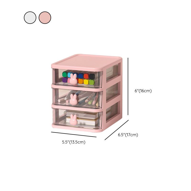 Transparent File Cabinet Plastic Drawers Vertical Filing Cabinet for Home and Office