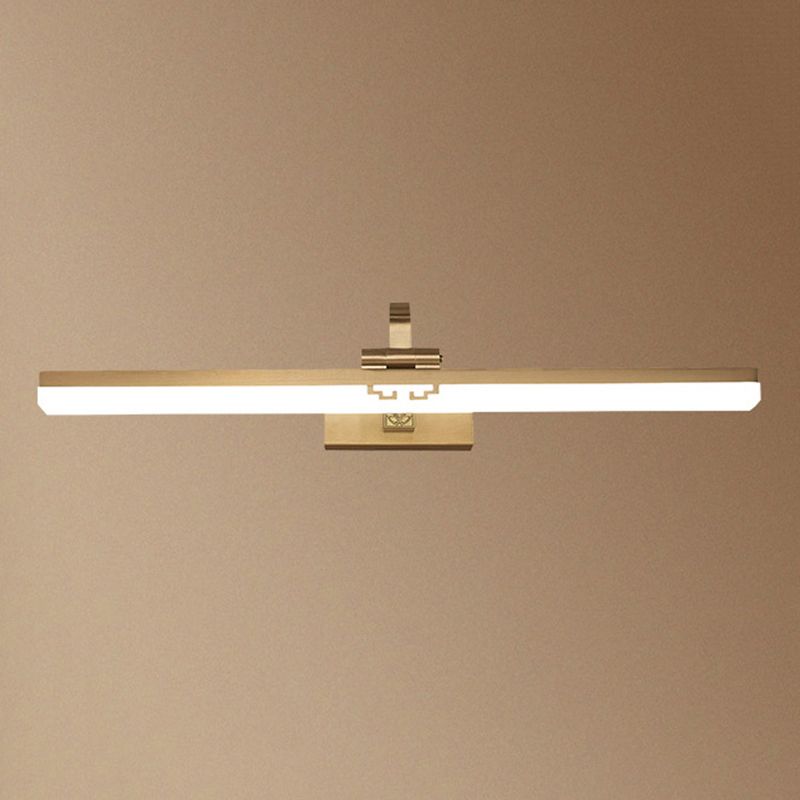 1-Light Linear Vanity Light Fixtures Modern Metal Vanity Lighting