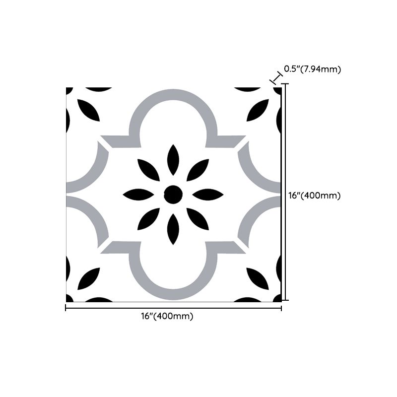 Patterned Rectangular Tile Modern Straight Edge Glazed Floor Tile