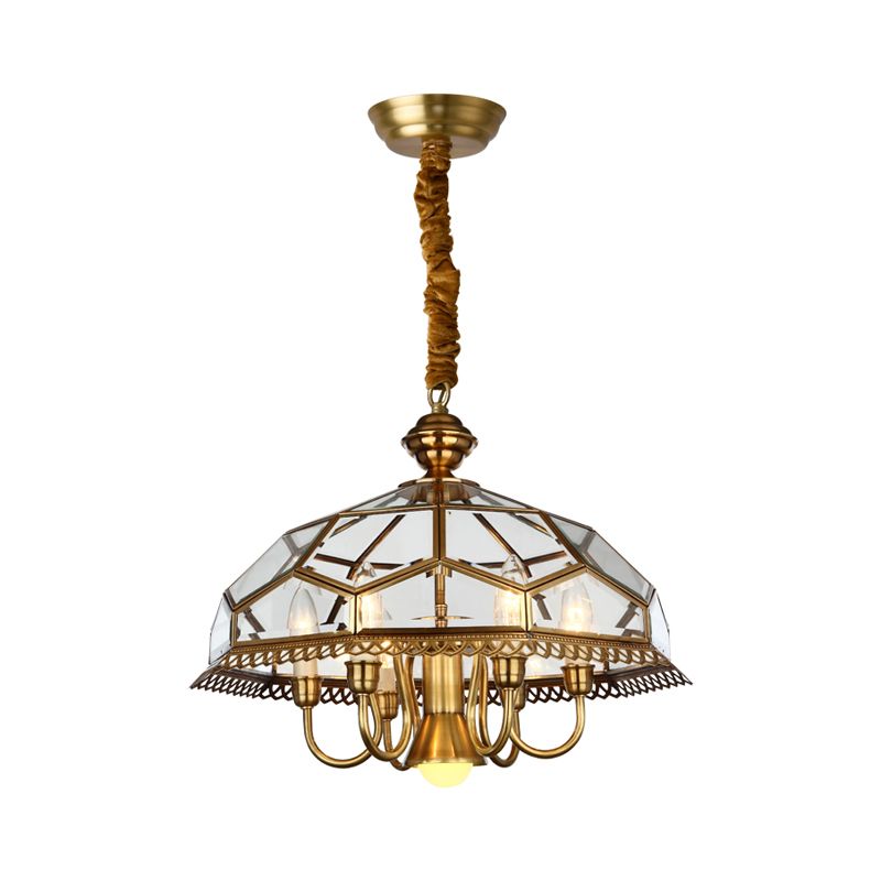 Nickel Geometric en forme de lustre pendentif Light Classic Grosted Glass Dining Room Hanging Light