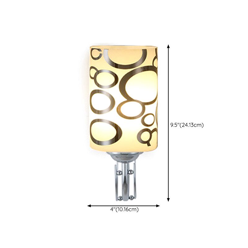 Nordic Style Vanity Light Cylinder Shape Vanity Lamp with Glass Shade for Shower Room