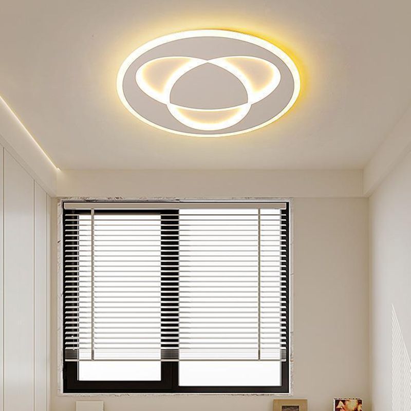 Modern White Ceiling Light LED Flush Mount Lighting for Kitchen