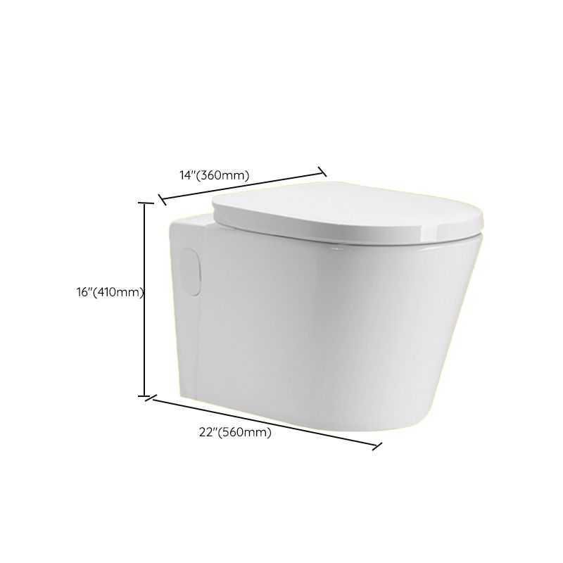 Contemporary One Piece Toilet Bowl Wall Mount Porcelain Flush Toilet