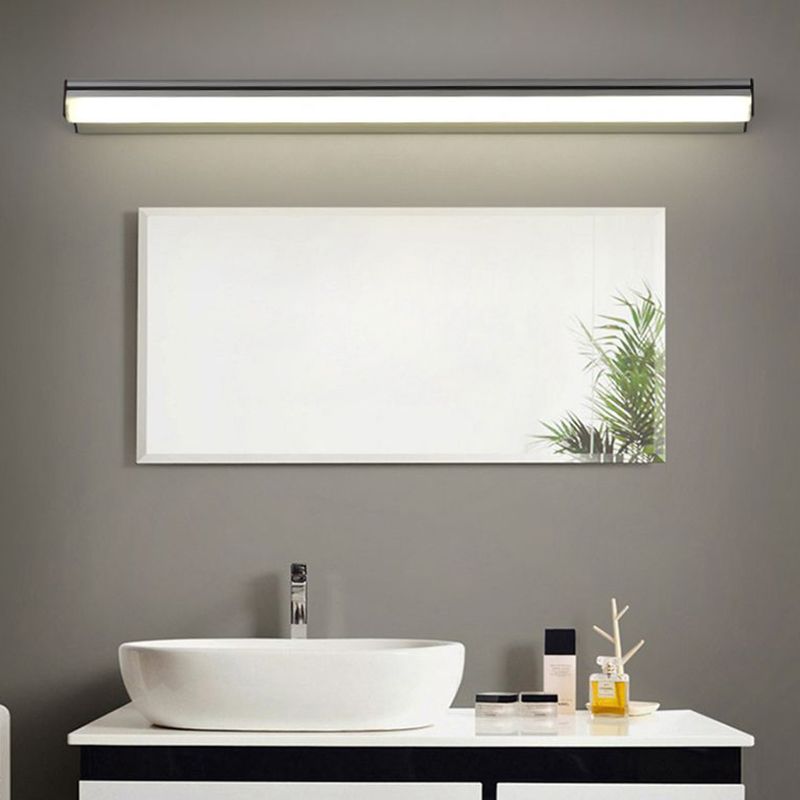 Aluminum Mirror Light Fixture Modern 1 Light Wall Sconce for Bathroom