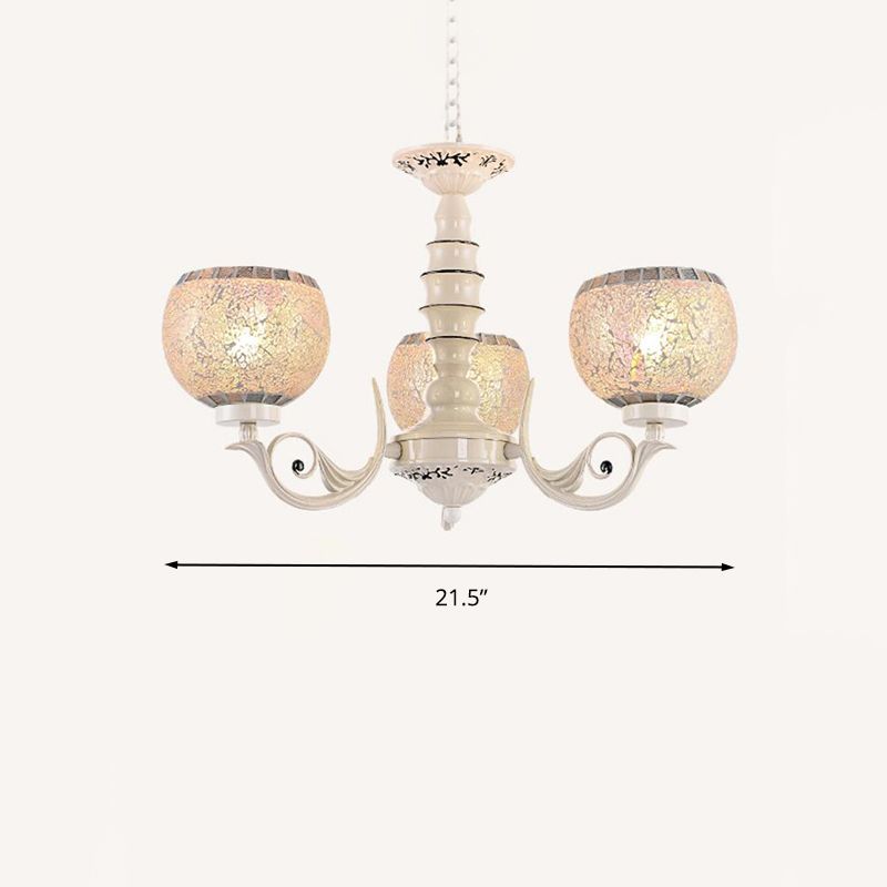 Blanc 3/5/8 lumières lustre pendant clair